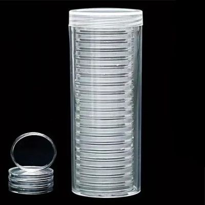20 Coin Capsule Holders Direct Fit US 5C Nickel 21 mm with Storage Tube