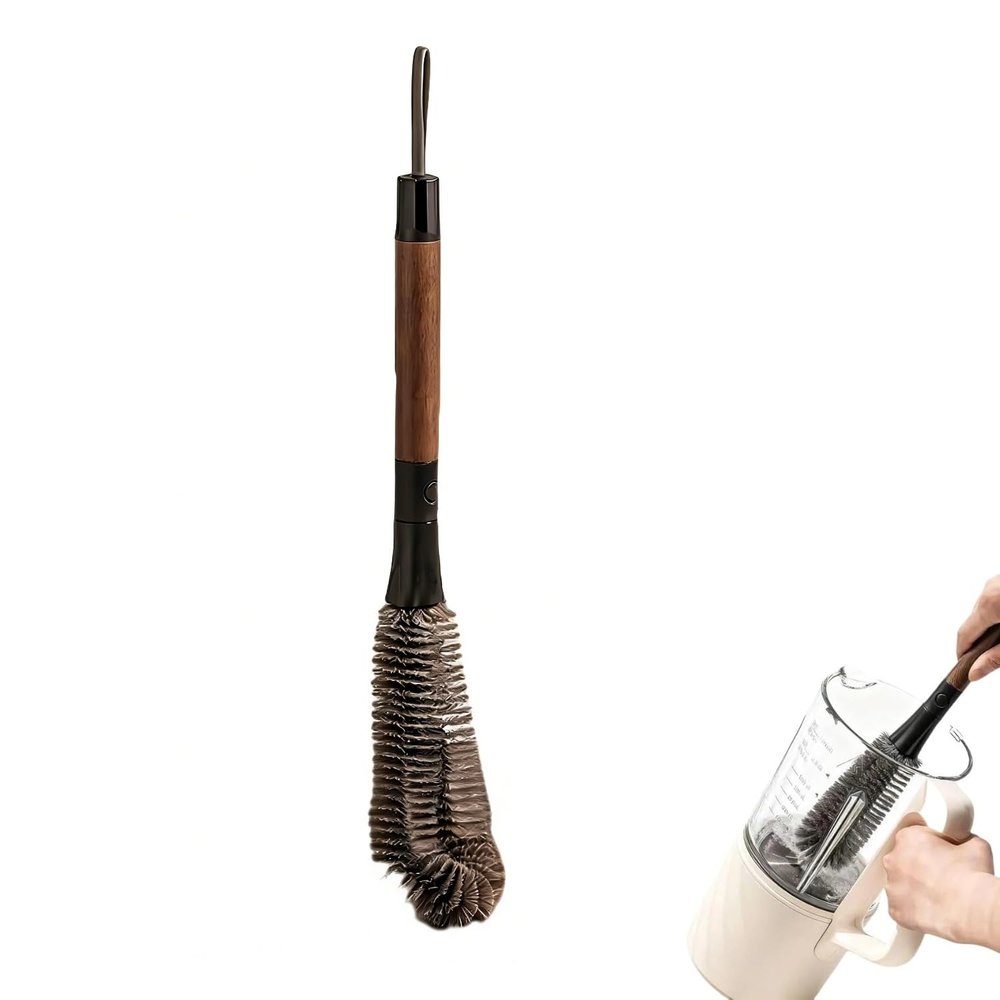 2-in-1 Detachable Dual-Head Bottle Brush, Blender Cleaning Brush for Fruit Juicer, Cup Lid & Kitchen Appliances, Food-Grade Bristles for Deep Cleaning