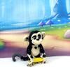 3D Printed Monkey with Banana, 1pc 2.75" Tall Articulated Posable Monkey Animal Toy, Desk Decor AM001-SMALL-NT (Black) view 3