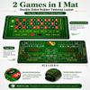 Roulette Wheel Game Set Include 47.2" x 23.6"Rubber Tabletop Layout Mat(Double Sided)10 Inch Roulette Wheel200 Chips Dealer ButtonWin Marker3 DicesChip Rake Casino Game Sets Gift Ideas view 4