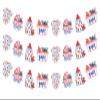 A Berry Sweet Baby is on The Way Banner, 3pcs Berry Baby Shower Paper Garland Decorations Red and Blue Berry Sweet Gender Reveal Party Supplies view 1
