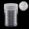 10 Coin Capsule Holders Direct Fit US Silver American Eagle Dollar 41mm with Storage Tube view 1