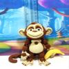 3D Printed Articulated Monkey with Banana in a Tree, 1pc 5" Tall Posable and Hangable Monkey, Articulated Animal Toy, Desk Decor (Brown & Beige) view 3