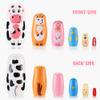 Yoption Farm Animal Nesting Dolls, Handmade Wooden Cute Cow Cattle Pig Chick Horse Bird Matryoshka Dolls for Easter Christmas Birthday Home Decoration view 2