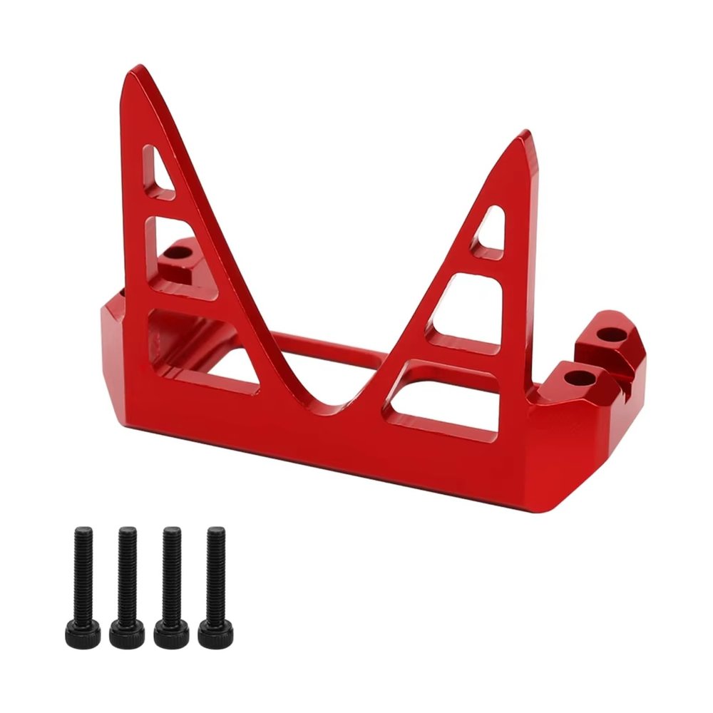 For Axial For Wraith 90018 RR10 For Capra 1.9 For UTB 1/10 Aluminum Steering Servo Guard Protective Cover Mount RC Car Bouncer Rc Models Accessories(Red)