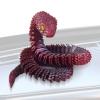 3D Printed Snake - Flexible, Movable Fidget Ornament Made of with a Length of 2.5 Feet, Realistic, Articulated Reptile Display Toy, Easy Moving Stationery view 1