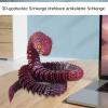3D Printed Snake - Flexible, Movable Fidget Ornament Made of with a Length of 2.5 Feet, Realistic, Articulated Reptile Display Toy, Easy Moving Stationery view 4
