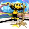 3D Printed Articulated Monkey with Banana in a Tree, 1pc 5" Tall Posable and Hangable Monkey, Articulated Animal Toy, Desk Decor (Black & Gold) view 1