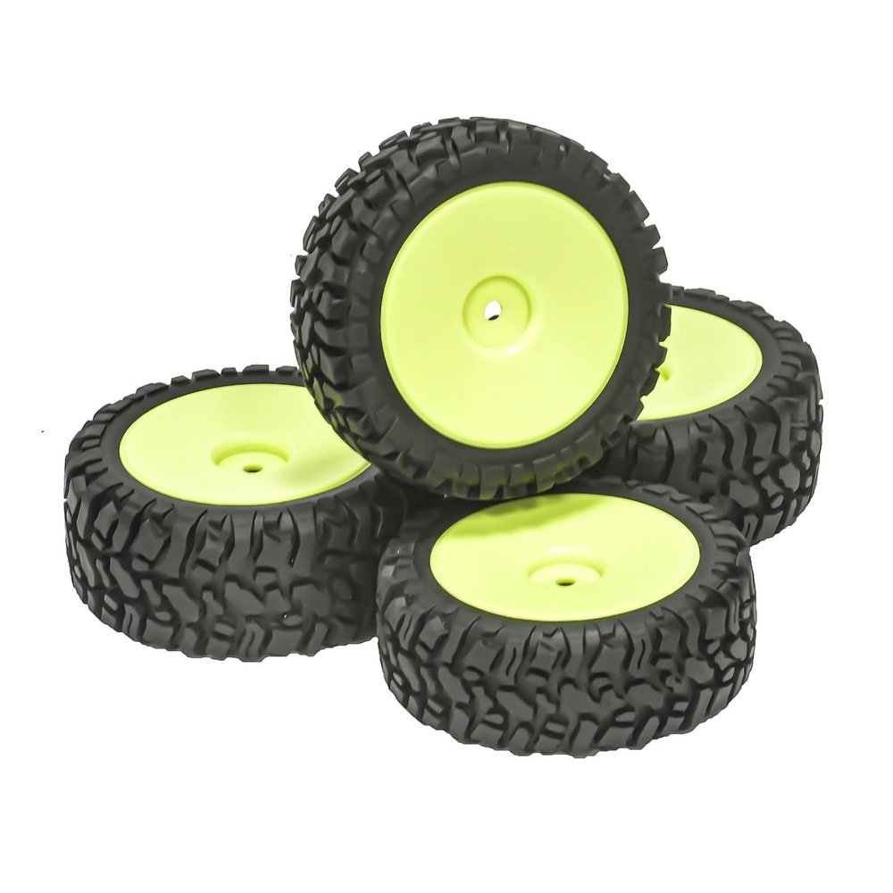 RC Repairs Models For Wltoys 144001 124010 124016 124018 124019 12428 For MJX 16207 1/12 1/14 1/16 4pcs 75mm Rubber Tire Wheel RC Car Upgrade Parts