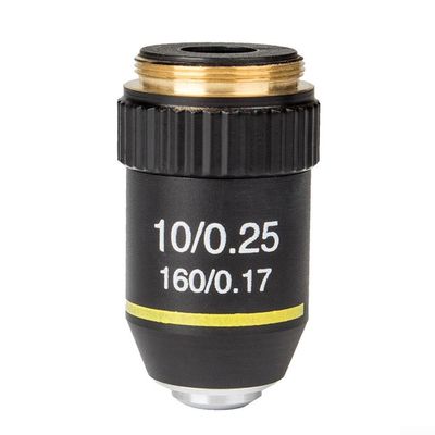 195 Achromatic Objective Lens With 20.2mm RMS, Multi Magnification Options For Biological Microscopes, Dust Proof Packaging (10 X)