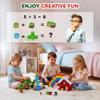 MILENTII 200 PCS Light Up Magnetic Building Blocks for Kids, Green Farm House Building Blocks, STEM Stacking Toys, Magnetic Cubes, Creative Construction Magnet Blocks, Educational Toy Ages 3+ view 4