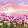 120 Piece Puzzles - Pink Tulip Lake - Fun Family 120 Piece Jigsaw Puzzle, 8 X 10 Inch, Recyclable Wooden Puzzle Pieces, Favorite Room Decor Or Gifts view 1