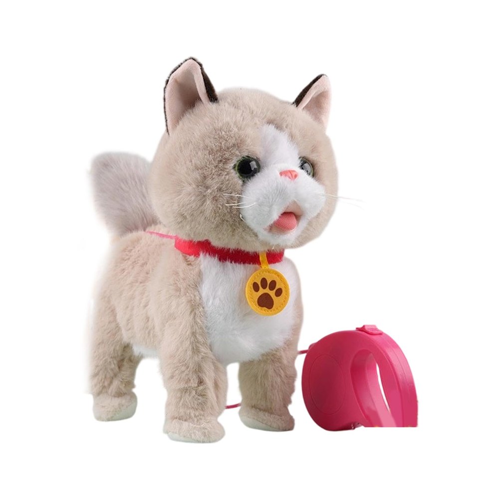 JINPIAOPIAO USB Rechargeable Interactives Robotic Pet with Touches Activated Motion and Sound Soft Plushes Design for Home Use
