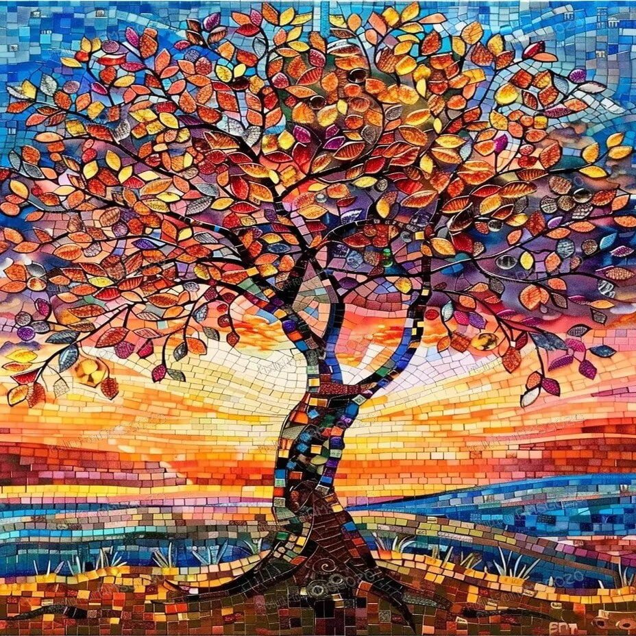 1000 Piece Wooden Puzzles - Abstract Colored Tree - Jigsaw Puzzles for Adults, Each Piece is Unique, Perfect Family Leisure Gift & Gifts - Puzzles Collectibles