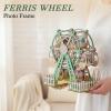 Cutywood 3D Wooden Puzzles for Adults, DIY Ferris Wheel with Spinning Photo Frames, DIY Model Kits for Adults Teens, Valentine Gifts for Girlfriend Families Women Men Desk Decor(Mint Green) view 4