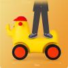 Wiggle Scooter Elephant Walker & Ride-On Toy with Low Seat Curved Body Durable Wiggle Car for Toddlers(Blue) view 4