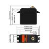 4 pcs 9kg Metal Gear Standard Digital Servo 4.8-6.8V Remote Control Steering Motor(4pcs D3109-180) view 3