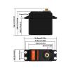 4 pcs S3115 15kg servo Metal Gear Figures Suitable for 1/8 1/10 RC Cars, Model Airplanes(S3115-270 4Pcs) view 4