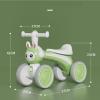 Wiggle Scooter Balance Bike Indoor Outdoor Non-Pedal Baby Walker Toys Silent Wheels Kids First Bike Cute Rabbit(Pink) view 2