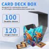 LROTFNGX for MTG Deck Box for Trading Cards 100+ Sleeved Card Commander Deck Box,Leather Magnetic Secure & Portable Storage Case Fits for YuGiOh TCG CCG Magic,Cartoon Turtle view 3