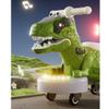 Wiggle Scooter Dinosaur Balance Bike Toddler 4-Wheel Twice Car with Music and Light Effects First Birthday Gifts(Purple) view 3