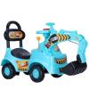 Wiggle Scooter Toy Tractors for Kids Ride On Excavator Music Sounds Digger Scooter Bulldozer Toddler Construction Truck Under Seat Storage(Blue,Only Twice car) view 1