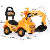 Wiggle Scooter Toy Tractors for Kids Ride On Excavator Music Sounds Digger Scooter Bulldozer Toddler Construction Truck Under Seat Storage(Blue,Only Twice car) view 2