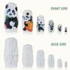 Yoption Panda Nestingdolls, Handmade Wooden Matryoshkadolls for Adults Easter Thanksgiving Christmas Birthday Home Decoration view 2