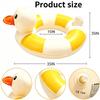 2PCS 35IN Pool Swim Ring Inflatable Pool Floats Water Fun Large Adult Swimming Pool Float for Beach Lake Summer Holiday Beach Party (Duck-Pool Float,2) view 2
