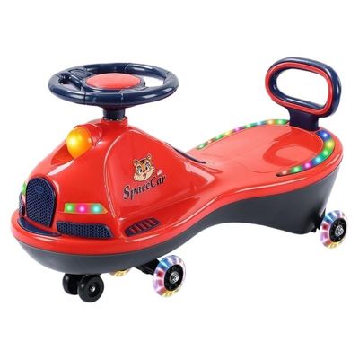 Wiggle Scooter Load 140 KG Wiggle Scooter with LED Flashing Wheels Flexible Steering Ride On Toys for Outdoor(Rojo)