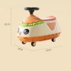 Wiggle Scooter Wiggle Car for Kids Ride on Toys Cute Hamburger Shape Twist Cars with Anti-roll Design Music Lights(Orange) view 2