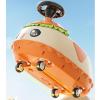 Wiggle Scooter Wiggle Car for Kids Ride on Toys Cute Hamburger Shape Twist Cars with Anti-roll Design Music Lights(Orange) view 3