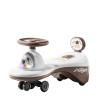 Wiggle Scooter Wiggle Car Stroller Sliding Walking Toys with Music Lights Baby Foot-to-Floor Walker for Boys and Girls(Brown,Normal Wheel) view 1