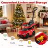 Costzon Push Car for Toddlers, 3 in 1 Toyota Licensed Stroller Sliding Walking Car w/Handle, Music, Safety Guardrail, Under-Seat Storage, Foot-to-Floor Kids Ride On Toys for Boys Girls (Red) view 4
