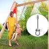 4Pcs Heavy Duty Swing Hangers with Bearings Swing Hooks for Wood & Metal Beams Stainless Steel Swing Hardware Bolts for Hanging Hammocks Chair, Yoga Swings, Porch Swing 5" X M2/5", 1500LB Capacity view 2