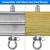 4Pcs Heavy Duty Swing Hangers with Bearings Swing Hooks for Wood & Metal Beams Stainless Steel Swing Hardware Bolts for Hanging Hammocks Chair, Yoga Swings, Porch Swing 5" X M2/5", 1500LB Capacity view 4