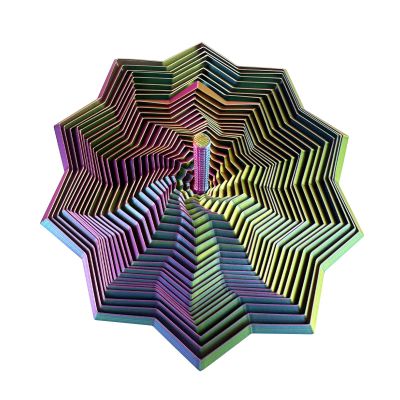 3D Printed Star with Handle Colorful Whirling Spirals Star Sensorys Fidgety Toy Table Ornament Birthday Gift Women Men Decora