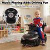 Costzon Push Car for Toddlers, 3 in 1 Toyota Licensed Stroller Sliding Walking Car w/Handle, Music, Safety Guardrail, Under-Seat Storage, Foot-to-Floor Kids Ride On Toys for Boys Girls (Black) view 3