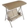 SCOMANAGE 2 Person Swing Replacement Top Cover, Waterproof Anti-UV Canopy Compatible with Garden Treasures Outdoor Garden Swing, Khaki view 1