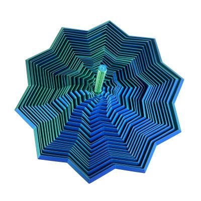 3D Printed Star with Handle Colorful Whirling Spirals Star Sensorys Fidgety Toy Table Ornament Birthday Gift Women Men Decora