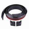 1.5m/4.9ft Carbon Fiber Soft Rubber Car Rear Roof Trunk Spoiler Wing Lip Sticker (Black) view 1