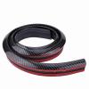 1.5m/4.9ft Carbon Fiber Soft Rubber Car Rear Roof Trunk Spoiler Wing Lip Sticker (Black) view 2