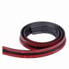 1.5m/4.9ft Carbon Fiber Soft Rubber Car Rear Roof Trunk Spoiler Wing Lip Sticker (Black) view 3