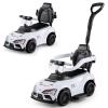 Costzon Push Car for Toddlers, 3 in 1 Toyota Licensed Stroller Sliding Walking Car w/Handle, Music, Safety Guardrail, Under-Seat Storage, Foot-to-Floor Kids Ride On Toys for Boys Girls (White) view 1
