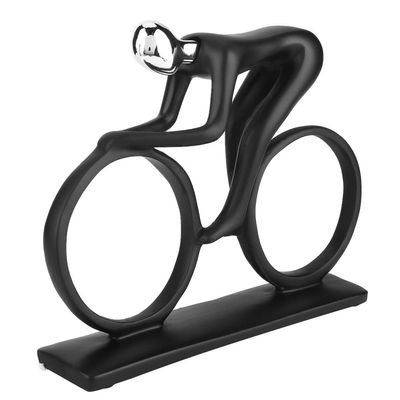 Alomejor Action Figure Statues, Sport Resin Sculpture for Home Decor Craft Modern Abstract Sculpture Art Carving Figurine (Exercise Bike)