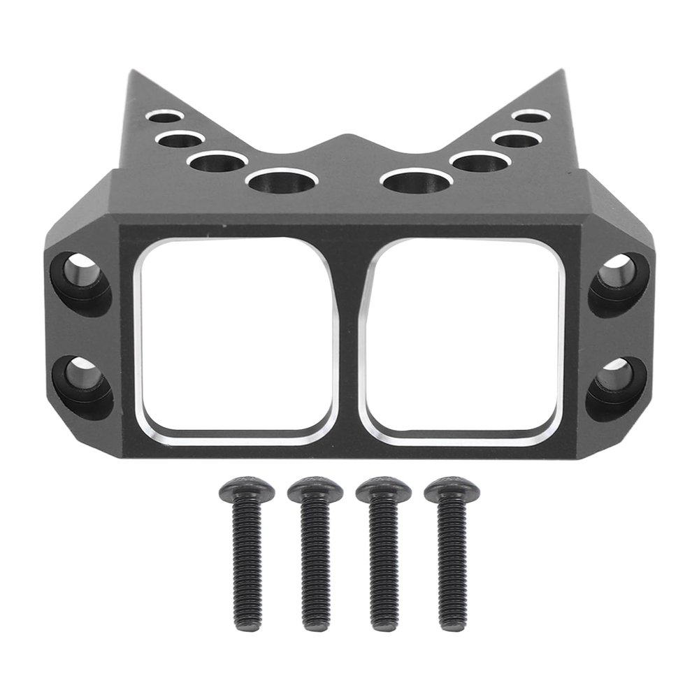 Aluminum Alloy Steering Servo Guard Armor SOA Cover, RC Servo Guard Armor, CNC Processed Protective Cover for 1/10 RC Crawler Cheeter Rig Rock Bouncer Roll Cage Capra RR10 Wraith D (Black)