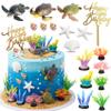 17PCS Turtle Cake Topper Turtle Cake Decorations for Kids Party Baby Shower Supplise view 1