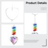 Texvora Crystal Heart, 13.8 In Hanging Ornament, Rainbow Window Prism, Memorial Gift, Acrylic view 2