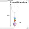 Texvora Crystal Heart, 13.8 In Hanging Ornament, Rainbow Window Prism, Memorial Gift, Acrylic view 4
