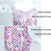 JQGBBOX Pink Mermaid Costume for Girls 3-12Y with Cape, Crown & Scepter, Girls Princess Dress Up Outfit, Kids Halloween Party Costume (9-10Y) view 2